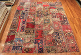 8x10 Hand Knotted Vintage Patchwork Area Rug