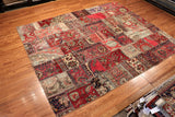 8x10 Hand Knotted Vintage Patchwork Area Rug