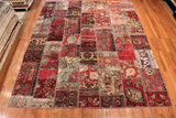 8x10 Hand Knotted Vintage Patchwork Area Rug