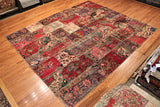 8x10 Hand Knotted Vintage Patchwork Area Rug