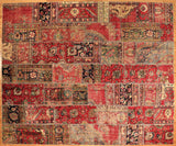 8x10 Hand Knotted Vintage Patchwork Area Rug