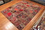 8x10 Hand Knotted Vintage Patchwork Area Rug