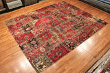 8x10 Hand Knotted Vintage Patchwork Area Rug