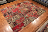 8x10 Hand Knotted Vintage Patchwork Area Rug