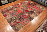 8x12 Hand Knotted Vintage Patchwork Area Rug