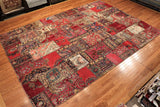 8x12 Hand Knotted Vintage Patchwork Area Rug