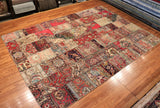 8x12 Hand Knotted Vintage Patchwork Area Rug