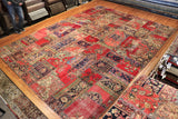10x14 Hand Knotted Vintage Patchwork Area Rug