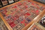 10x13 Hand Knotted Vintage Patchwork Area Rug