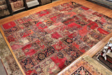 10x13 Hand Knotted Vintage Patchwork Area Rug