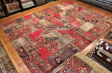 10x14 Hand Knotted Vintage Patchwork Area Rug