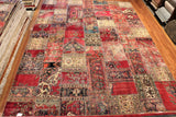 10x13 Hand Knotted Vintage Patchwork Area Rug
