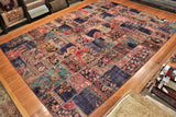 10x13 Hand Knotted Vintage Patchwork Area Rug