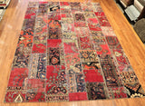 8x12 Hand Knotted Vintage Patchwork Area Rug