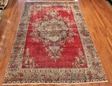 6x10 Hand Knotted Vintage Area Rug