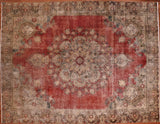 9x11 Hand Knotted Vintage Area Rug