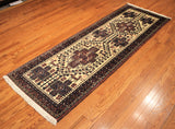 2'6x7 Hand Knotted Persian Tribal Runner