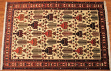 5x8 Hand Knotted Tribal Persian Rug