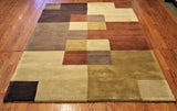 5x8 Hand Knotted Modern Area Rug