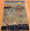 2x3 Hand Knotted Gabbeh Area Rug