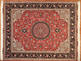 7x8 Hand Knotted Persian Tabriz Area Rug