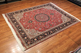 7x8 Hand Knotted Persian Tabriz Area Rug