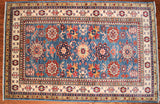 4x6 Hand Knotted Kazak Area Rug