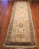 2x9 Hand Knotted Persian Tabriz Runner