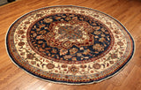 7' Round Hand Knotted Kazak Area Rug