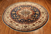 7' Round Hand Knotted Kazak Area Rug