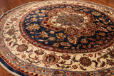 7' Round Hand Knotted Kazak Area Rug