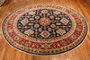 8'8" Round Hand Knotted Kazak Area Rug