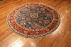 6' Round Hand Knotted Kazak Area Rug