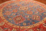 6' Round Hand Knotted Kazak Area Rug