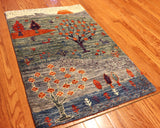 2x3 Hand Knotted Luri Gabbeh Area Rug