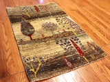 2x3 Hand Knotted Luri Gabbeh Area Rug