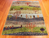 4x6 Hand Knotted Luri Gabbeh Area Rug