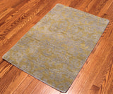 2x3 Hand Knotted Transitional Damask Area Rug