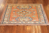 3' Square Hand Knotted Tribal Area Rug