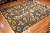 8x10 Hand Knotted Soumak Flat Weave Rug