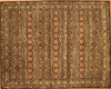 8x10 Hand Knotted Brown Transitional Area Rug