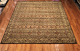 8x10 Hand Knotted Brown Transitional Area Rug