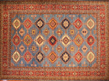 10x14 Hand Knotted Kazak Area Rug