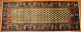 4x10 Hand Knotted Hamadan Palace Runner