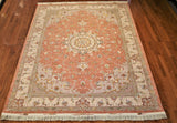 7x10 Hand Knotted Persian Tabriz Area Rug