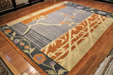 9x12 Hand Knotted Chinese Deco Area Rug
