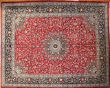 10x13 Hand Knotted Mashad Area Rug