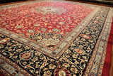 10x13 Hand Knotted Mashad Area Rug