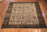 7x8 Hand Knotted Modern Peshawar Area Rug