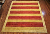 7x9 Hand Knotted Modern Peshawar Area Rug